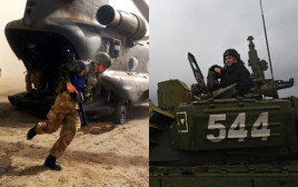 צבא בריטניה מול צבא רוסיה (צילום: REUTERS/Sergey Pivovarov,Scott Nelson/Getty Images)