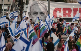 הפגנה נגד הרפורמה בתל אביב, שבוע 22 (צילום: אבשלום ששוני)