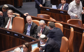 נתניהו ושרי ממשלתו במליאת הכנסת (צילום: דני שם טוב, דוברות הכנסת)