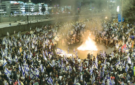 המחאה נגד הרפורמה (צילום: תומר נויברג, פלאש 90)