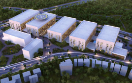 הדמיית בית החולים החדש שיוקם בבית שמש (צילום: קולקר אפשטיין אדריכלים)