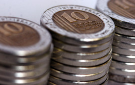 מטבעות של 10 שקלים (צילום: אוראל כהן, פלאש 90)