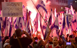 הפגנה נגד הרפורמה בתל אביב (צילום: אבשלום ששוני)