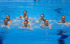 נבחרת ישראל בשחייה אומנותית, תרגיל קבוצתי חופשי (צילום: אתר רשמי, סימונה קסטרווילארי, איגוד השחייה)