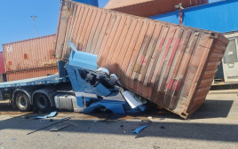 תאונת העבודה בנמל אשדוד (צילום: שימוש לפי סעיף 27 א')