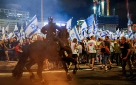 המחאה נגד הרפורמה במערכת המשפט (צילום: REUTERS/Nir Elias)