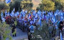 מפגינים נגד נתניהו בנווה אטי"ב (צילום: ללא קרדיט)