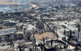 הנזק העצום שנחשף לאחר השריפה באי מאווי (צילום: Handout via REUTERS)