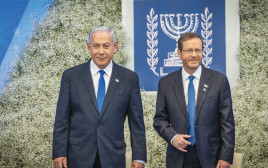 יצחק הרצוג, בנימין נתניהו (צילום: יונתן זינדל, פלאש 90)