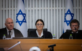 השופט יצחק העמית, הנשיאה אסתר חיות, השופט עוזי פוגלמן (צילום: יונתן זינדל)