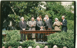 טקס חתימת הסכם אוסלו (צילום: ראובן קסטרו)