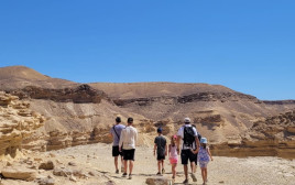 מטיילים בעין ירקעם (צילום: ג׳מיל אטראש רשות הטבע והגנים)