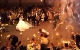 השריפה שפרצה באולם חתונה בעיראק (צילום: רשתות ערביות, שימוש לפי סעיף 27 א')