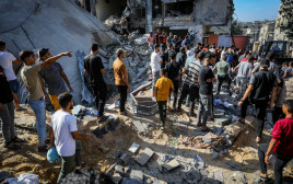 ההרס בעזה לאחר תקיפות צה"ל ברצועה (צילום: Abed Rahim Khatib/Flash90)