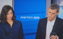 יואב לימור מגיב לניר אשל בשידור חי (צילום: חדשות 12)