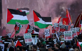 הפגנת תמיכה בפלסטינים בלונדון (צילום: רויטרס)
