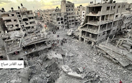 ההרס בבית לאהיה (צילום: רשתות ערביות, שימוש לפי סעיף 27 א')