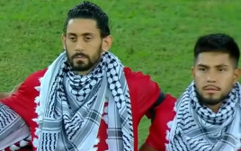 שחקן נבחרת פלסטין עטאא ג'אבר (צילום: צילום מסך, מתוך טוויטר)
