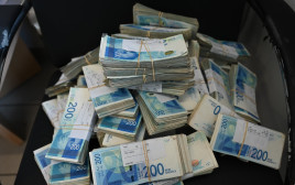 הכסף שנמצא ברצועת עזה (צילום: אגף דוברות וקשרי ציבור במשרד הביטחון)