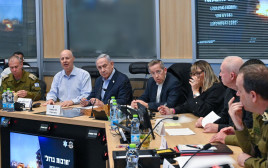 בנימין נתניהו בקבינט המלחמה (צילום: קובי גדעון, לע"מ)