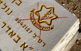 השחתת קברו של רס"ל יעקב עוזרי ז"ל (צילום: דוברות המשטרה)
