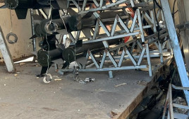 הרקטות שאותרו על משאית בג'באליה (צילום: דובר צה"ל)