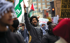 הפגנה פרו-פלסטינית בוושינגטון  (צילום: רויטרס)