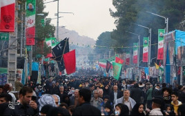 פיצוץ באזכרה לסולימאני (צילום: רשתות חברתיות באיראן)