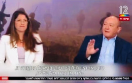 אליעזר צ'ייני מרום והילה חדד חמלניק בערוץ 12 (צילום: צילום מסך חדשות 12)