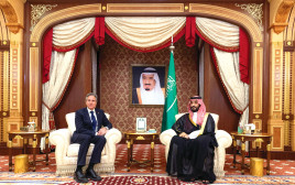 מזכיר המדינה האמריקני אנטוני בלינקן עם יורש העצר הסעודי מוחמד בן סלמאן. ערב הסעודית 7 ביוני 2023 (צילום: רויטרס)