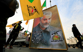 מפגן תמיכה במיליציות האיראניות (צילום: REUTERS/Thaier al-Sudani/File Photo)