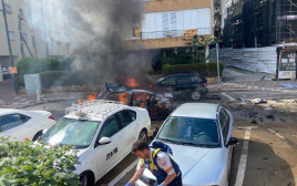 זירת האירוע בפתח תקווה (צילום: תיעוד מבצעי מד"א)