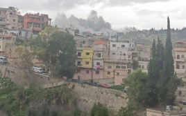 תקיפת צה"ל ב-ג'בעא באיקלים אל-תופה, דרום לבנון (צילום: רשתות ערביות)