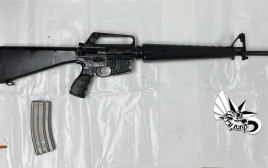 רובה סע"ר מסוג m16 (צילום: דוברות המשטרה)