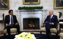 נשיא ארה"ב ג'ו ביידן ואמיר קטאר (צילום: רויטרס)