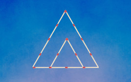 הזיזו שני גפרורים כדי ליצור שלושה משולשים (צילום: AdobeStock)