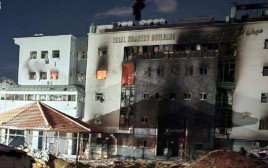 ההרס בבית החולים שיפא (צילום: רשתות ערביות, שימוש לפי סעיף 27 א')