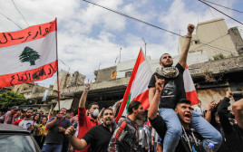 מחאות אלימות בלבנון (צילום: gettyimages)