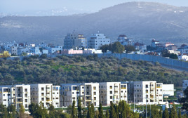 בת חפר על רקע טול כרם (צילום:  שחר יערי פלאש 90)