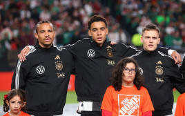 שחקני נבחרת גרמניה, פלוריאן וירץ, ג'מאל מוסיאלה, לירוי סאנה (צילום: GettyImages, Alex Grimm)