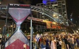 ההפגנה לקיום בחירות, תל אביב (צילום: אבשלום ששוני)