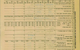 טופסי מפקד האוכלוסין בירושלים במלחמת העצמאות (צילום: ארכיון המדינה)