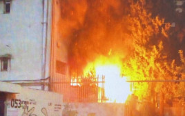 שריפה בבניין בחיפה (צילום: כבאות והצלה)