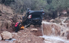 השיטפון בירושלים (צילום: אריק אבולוף כבאות והצלה ירושלים)