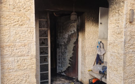 שריפה בבית בכוכב יעקב בבנימין (צילום: תיעוד מבצעי מד"א)