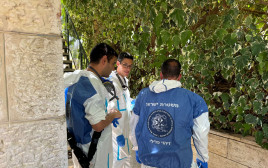 זירת האירוע בבנימין (צילום: דוברות המשטרה)