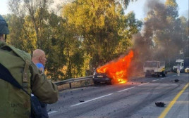 פגיעה ישירה ברמת הגולן  (צילום: שימוש לפי סעיף 27א')