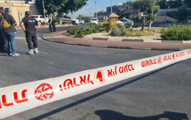 זירת הרצח בבאקה (צילום: דוברות המשטרה)