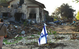 קיבוץ בארי אחרי שבעה באוקטובר (צילום: אבשלום ששוני)