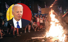 ג'ו ביידן, מחאה נגד הממשלה (צילום: רויטרס,מרים אלסטר, פלאש 90)